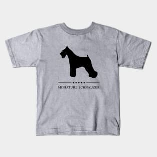 Miniature Schnauzer Black Silhouette Kids T-Shirt